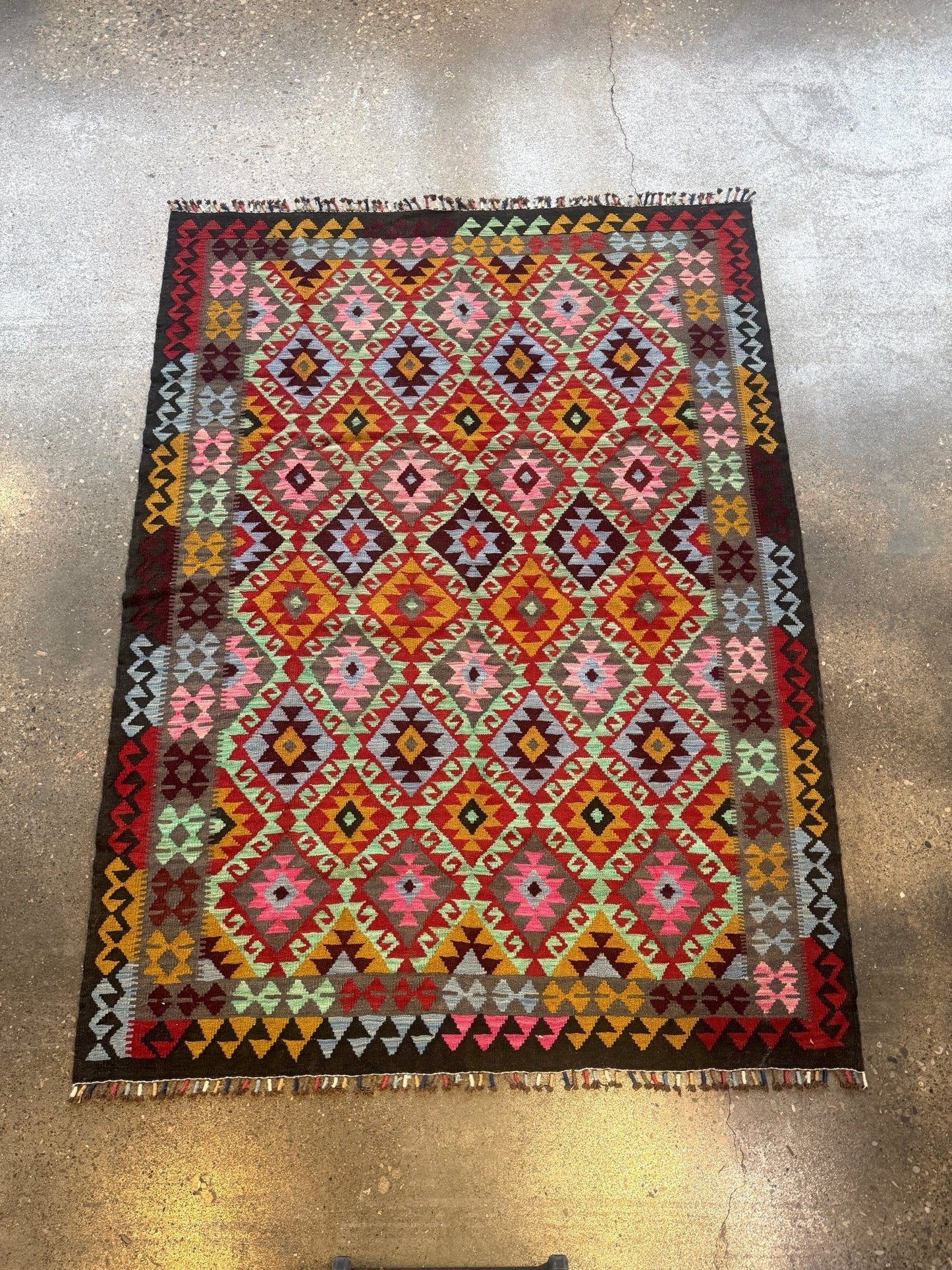 Afghan Maimana Kilim Rug | 5' 5" x 7' 3"