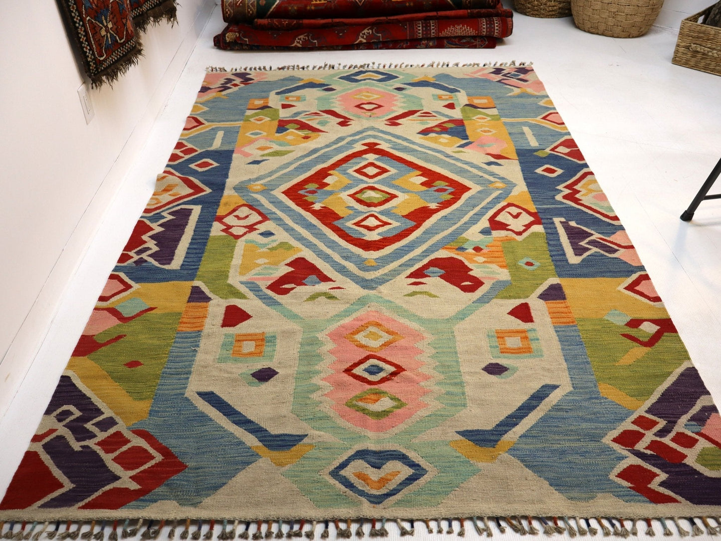 Afghan Maimana Kilim Rug | 5' 7" x 8' 9"