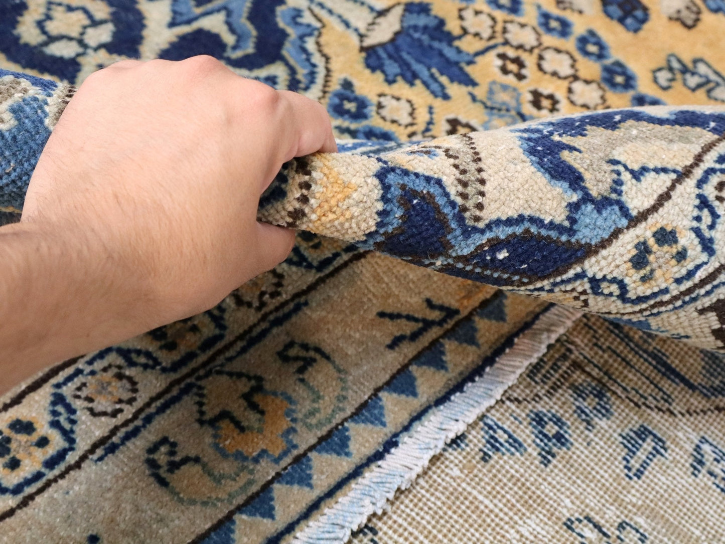 Vintage Persian Sabzevar Rug | 7' 3” x 10' 2"
