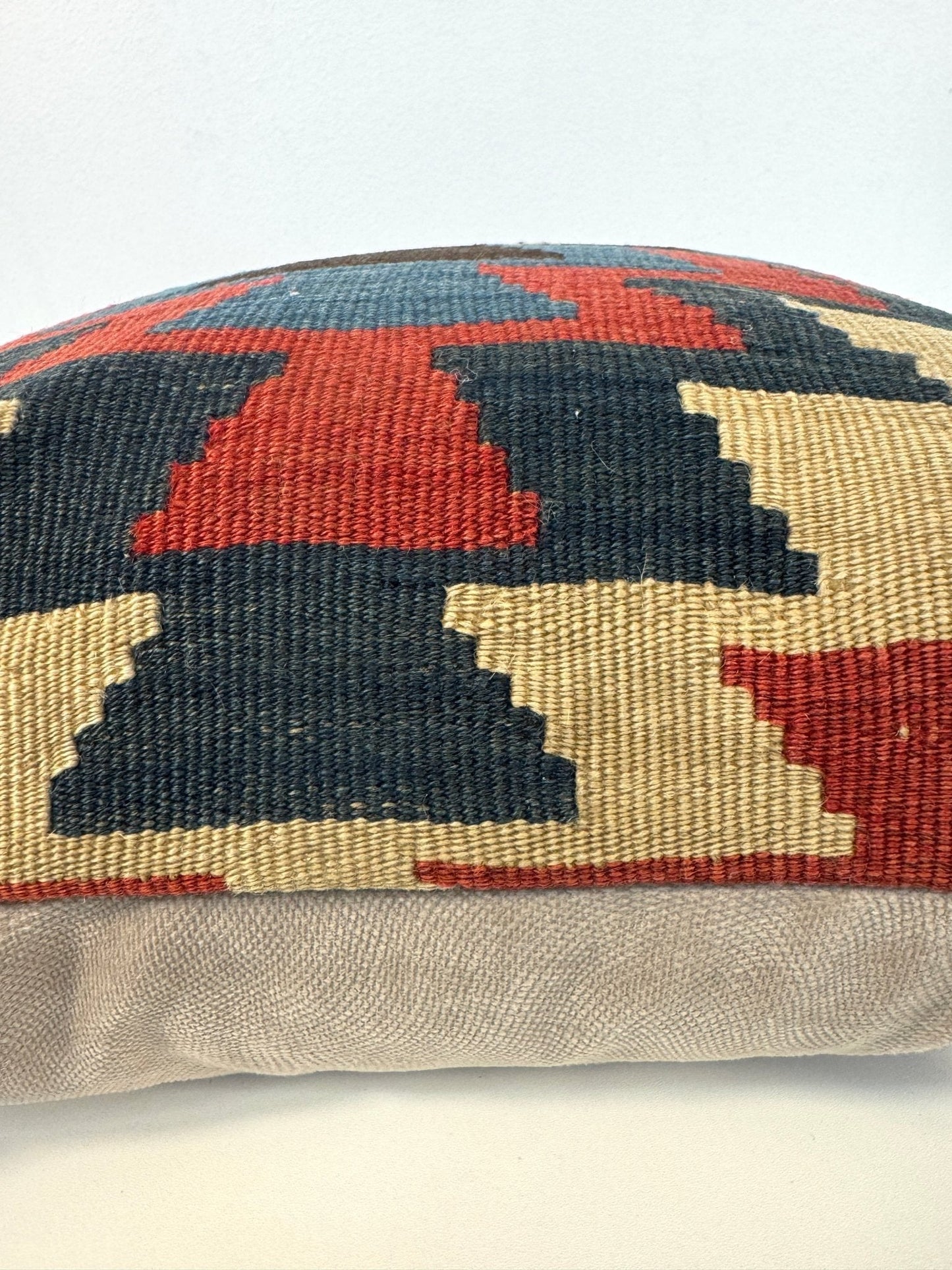 One-of-a-Kind Handmade Vintage Kilim Rug Pillow #12 | 16" x 16"