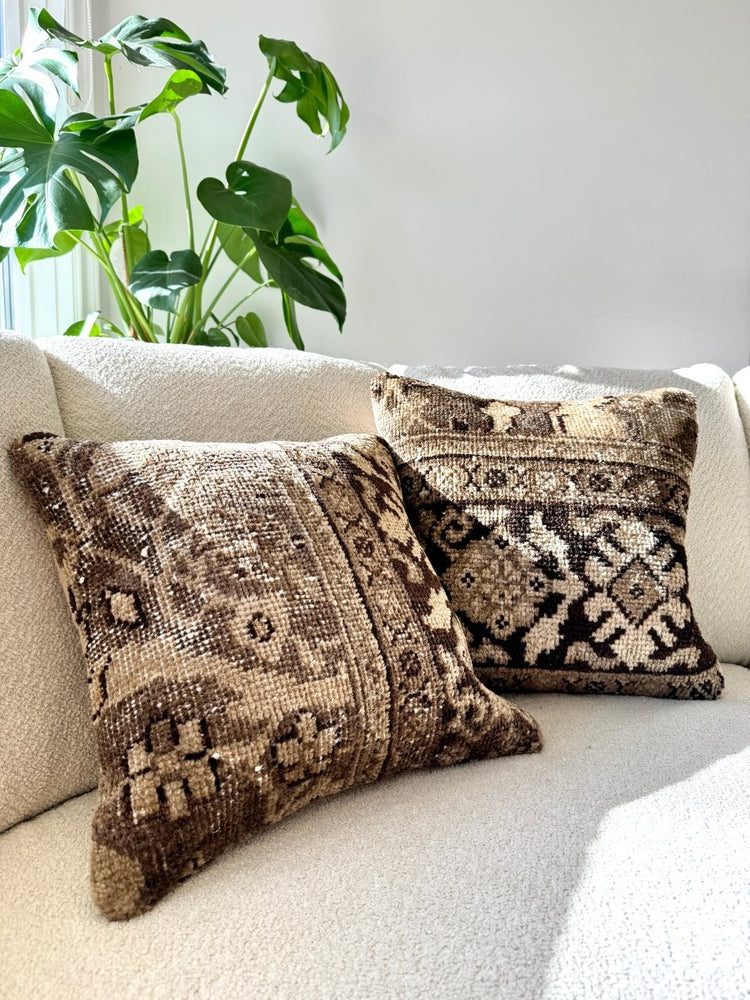 One-of-a-Kind Handmade Vintage Persian Rug & Vintage Kllim Rug Pillows