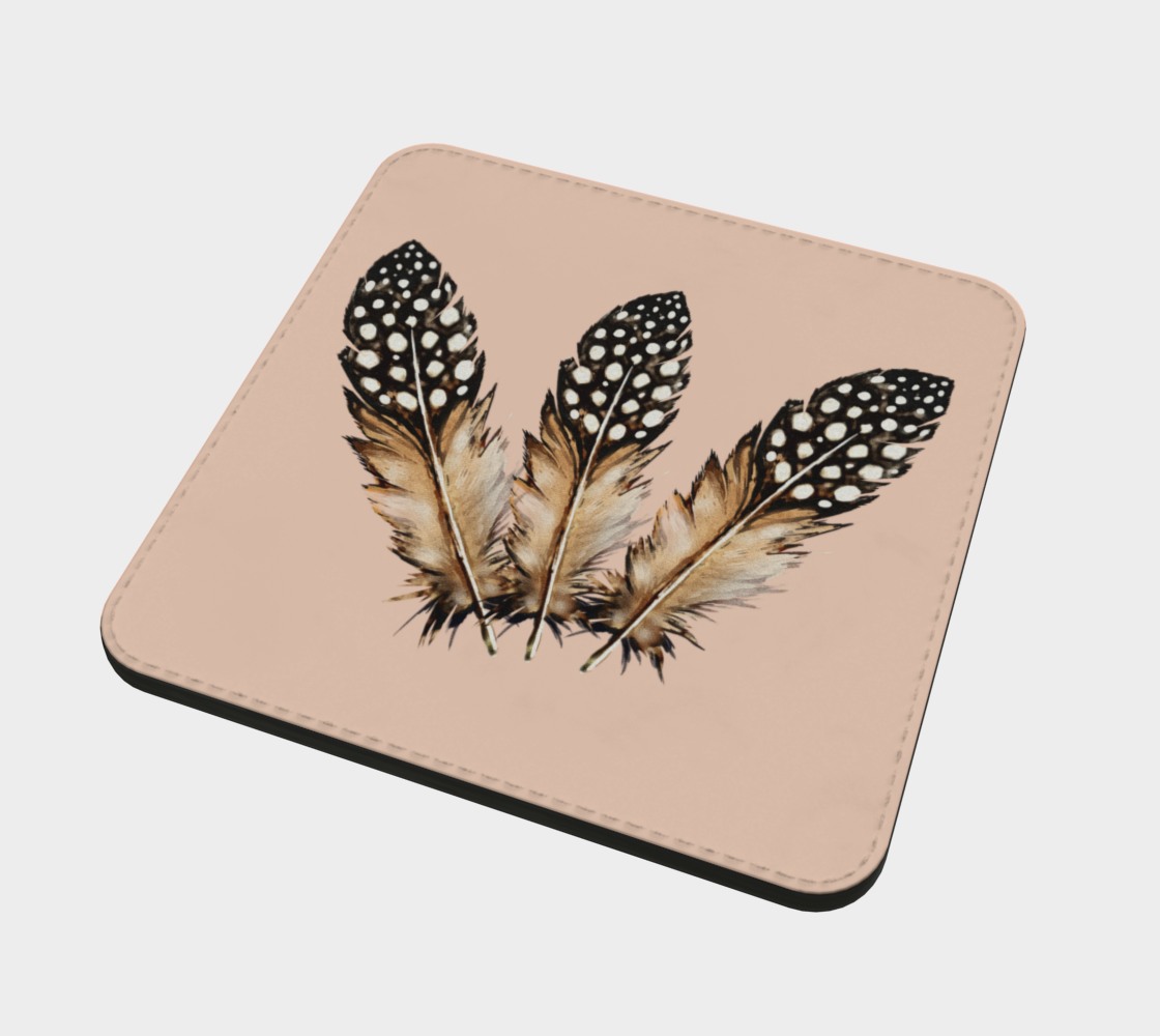 Three Spotted Feathers Coaster
