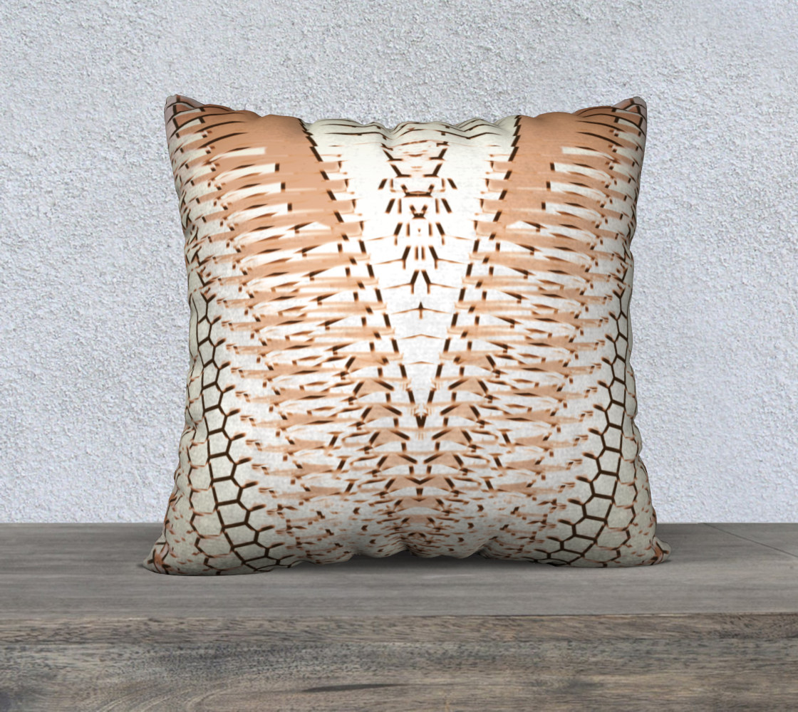 Blush & Ivory Abstract Design Velveteen Pillow Cover - 5 Sizes