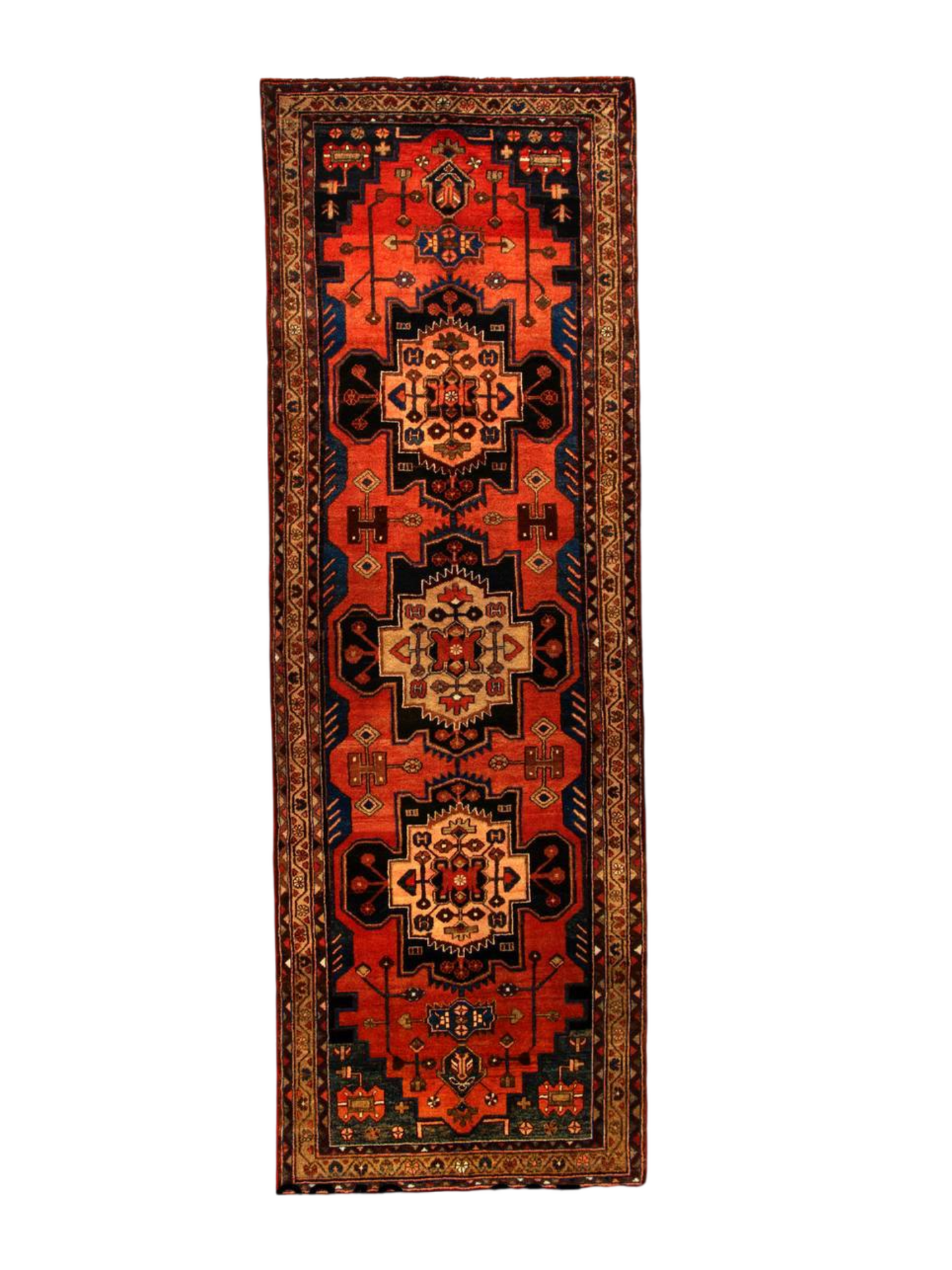 Persian Hamadan Runner Rug | 3' 6” x 9' 8"