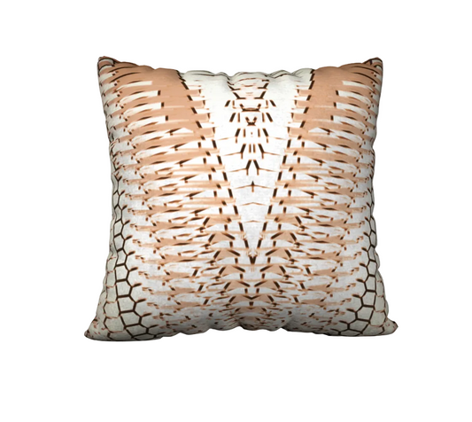 Blush & Ivory Abstract Design Velveteen Pillow Cover - 5 Sizes