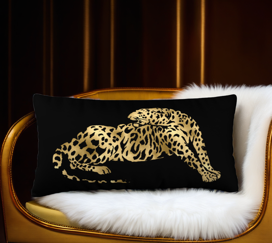 SDD Signature Leopard Black Velveteen Pillow Cover - 5 Sizes