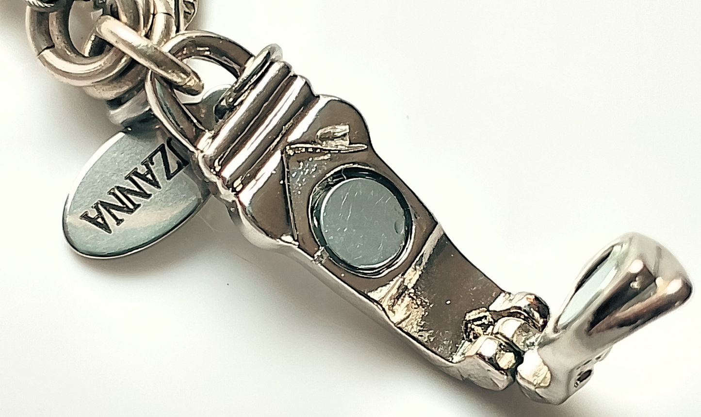 Amazonite Faceted Coin Bead & Sterling Silver Butterfly Chain Two-Strand Bracelet