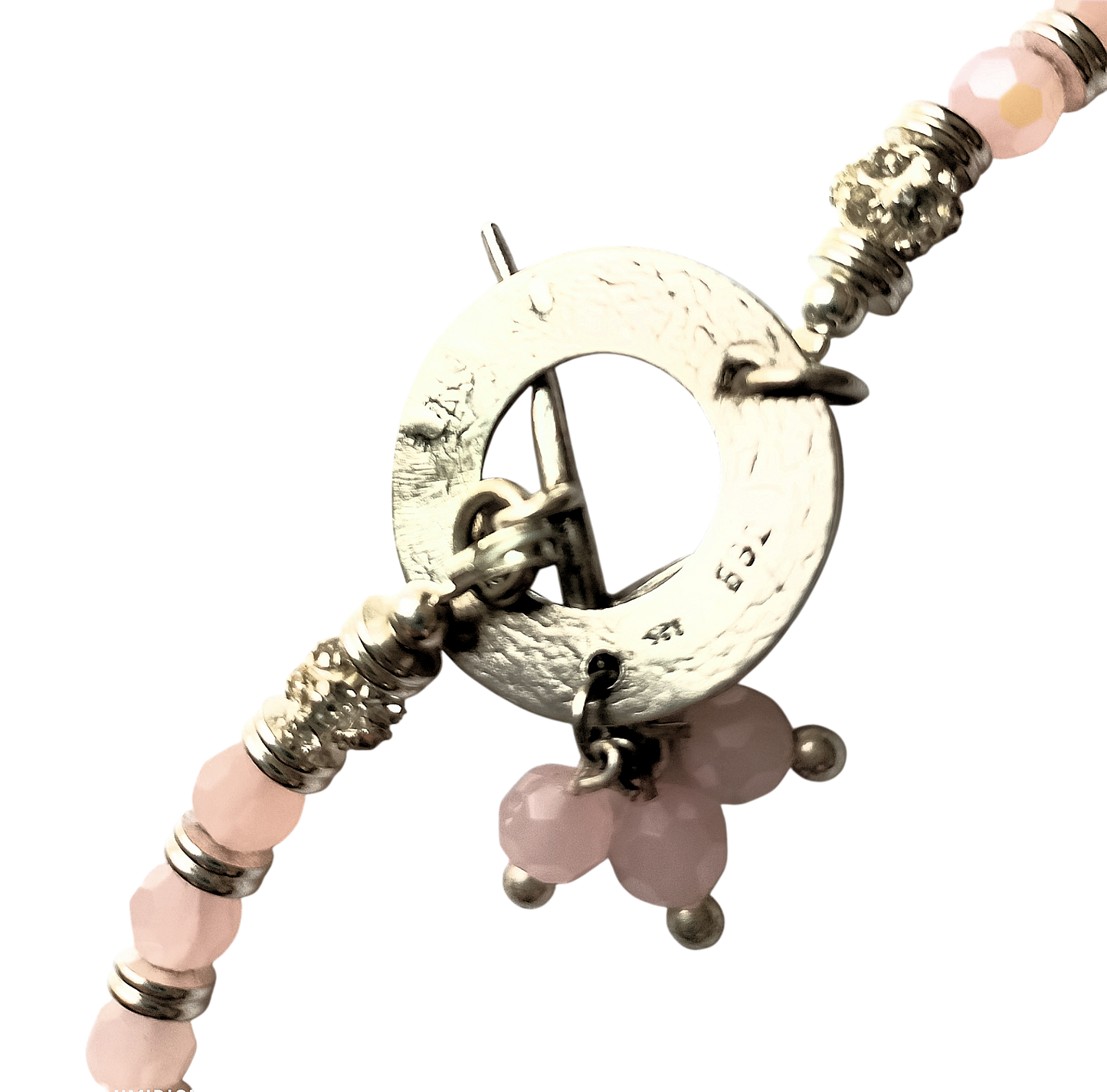 Faceted Labradorite Beads, Faceted Peach Opal AB Crystals & Sterling Silver Two-Strand Convertible Necklace/Wrap Bracelet