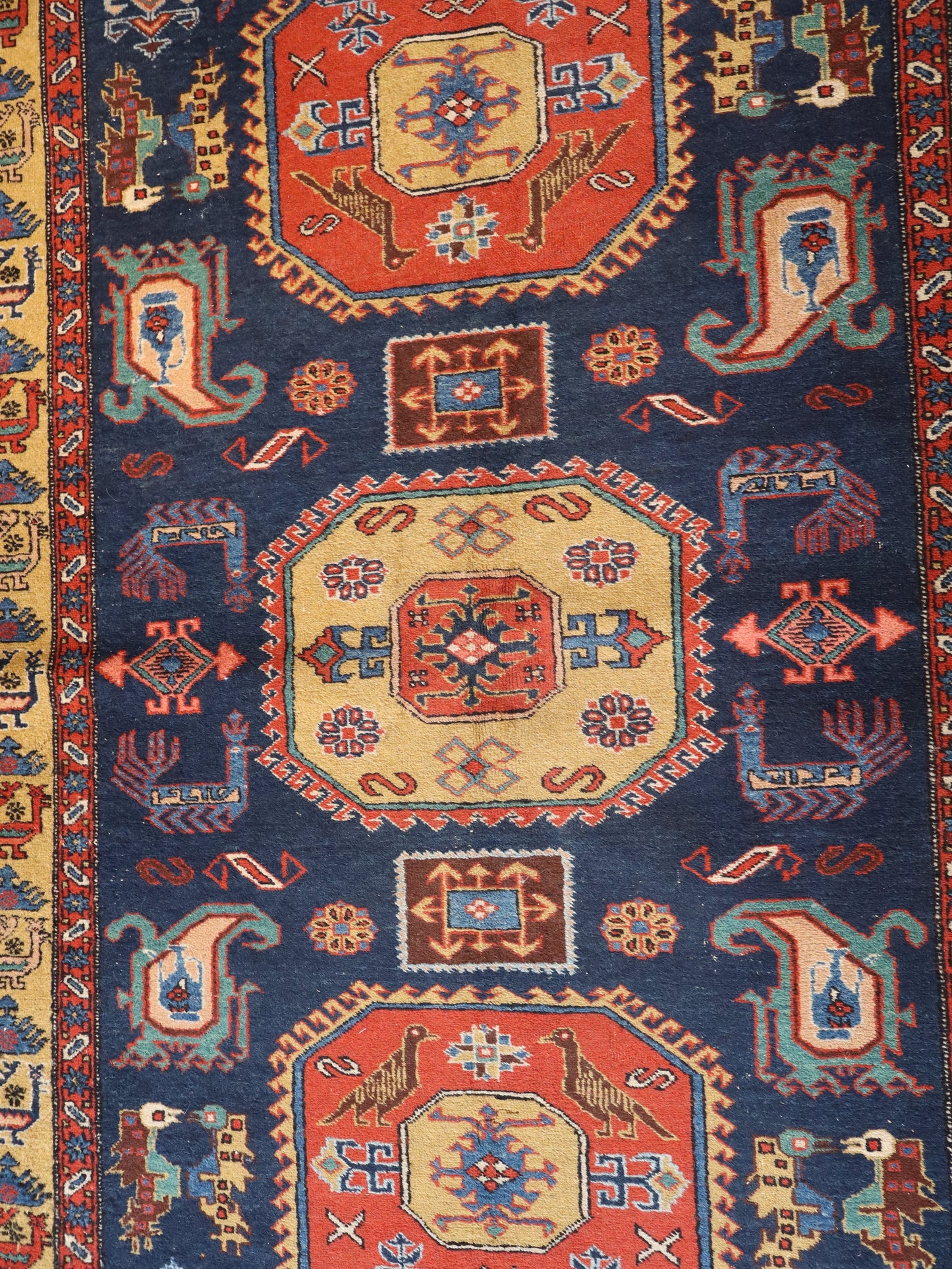 Vintage Persian Meshkin Rug | 4' 7"x 6' 9"