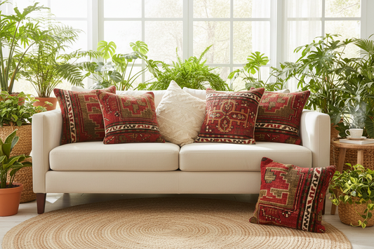 One-of-a-Kind Handmade Persian Rug Pillow #31 | 16" x 16"