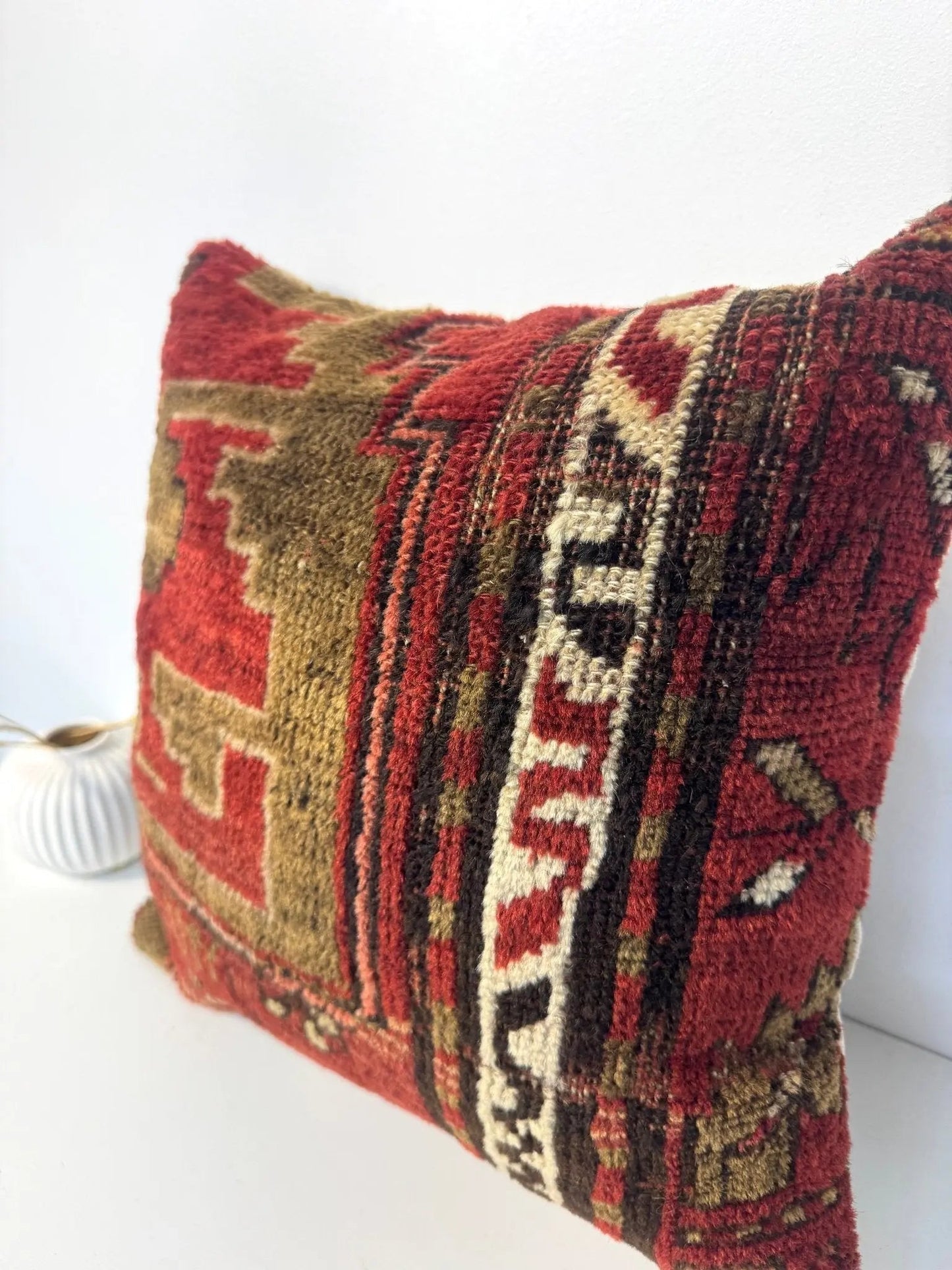 One-of-a-Kind Handmade Persian Rug Pillow #31 | 16" x 16"