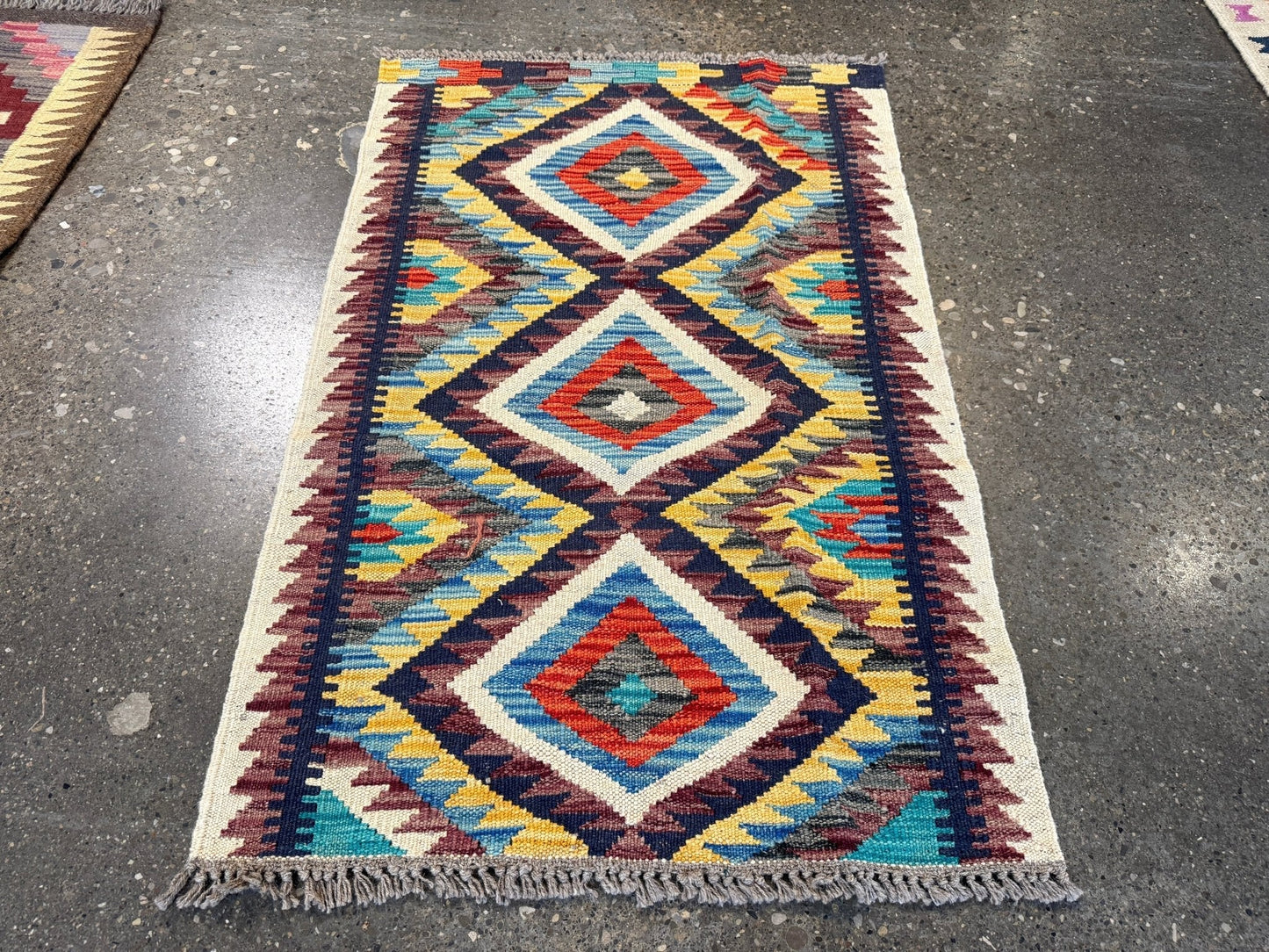 Afghan Maimana Kilim Rug | 2' 1" x 3' 3"