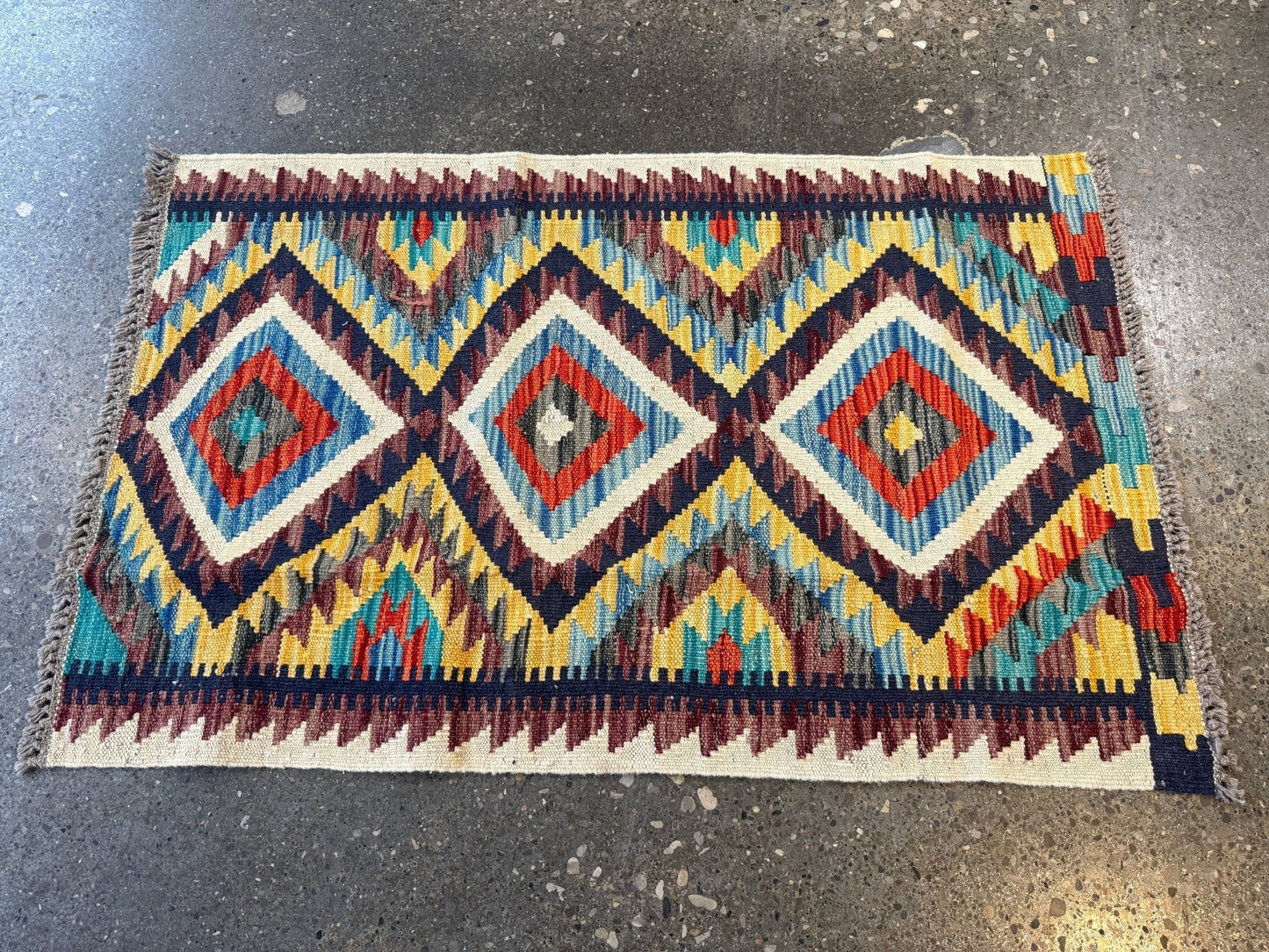 Afghan Maimana Kilim Rug | 2' 1" x 3' 3"