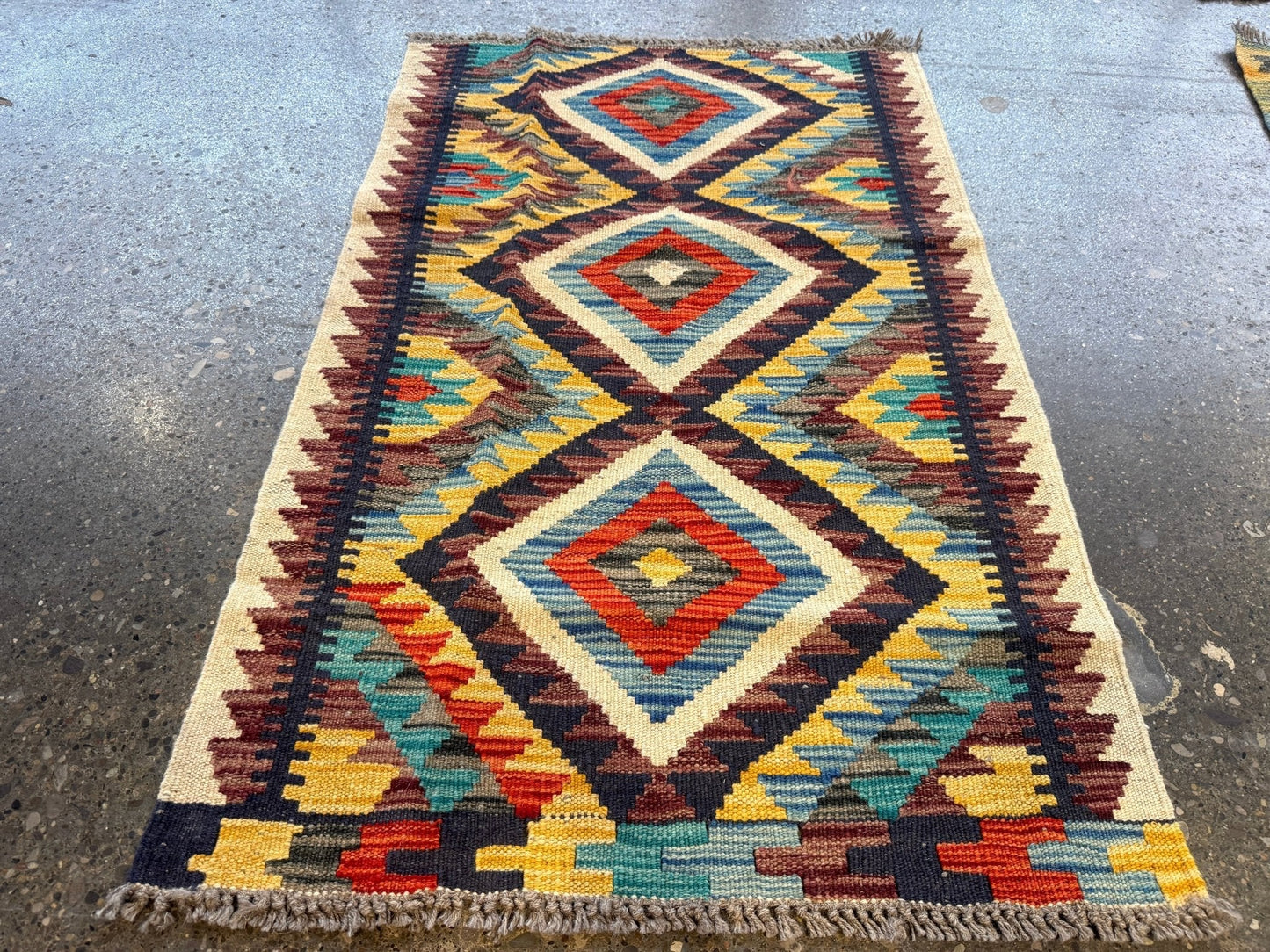 Afghan Maimana Kilim Rug | 2' 1" x 3' 3"