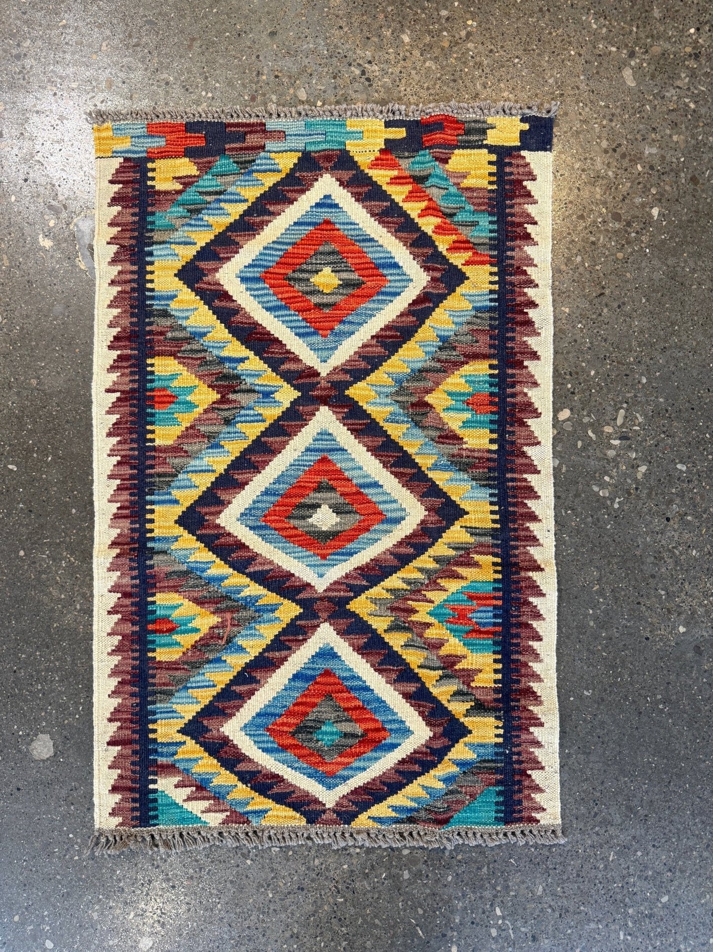 Afghan Maimana Kilim Rug | 2' 1" x 3' 3"