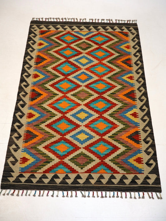 Afghan Maimana Kilim Rug | 3' 4" x 5'