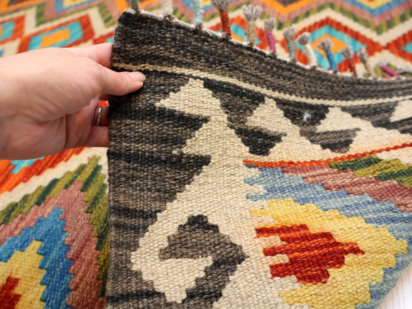 Afghan Maimana Kilim Rug | 3' 4" x 5'
