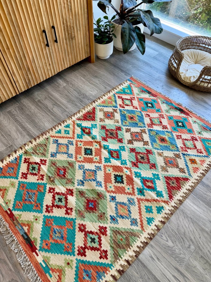 Afghan Maimana Kilim Rug | 3' 5" x 5' 1"