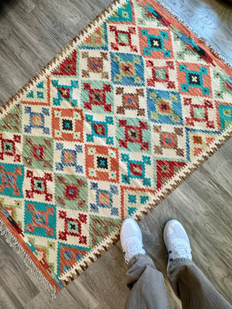 Afghan Maimana Kilim Rug | 3' 5" x 5' 1"