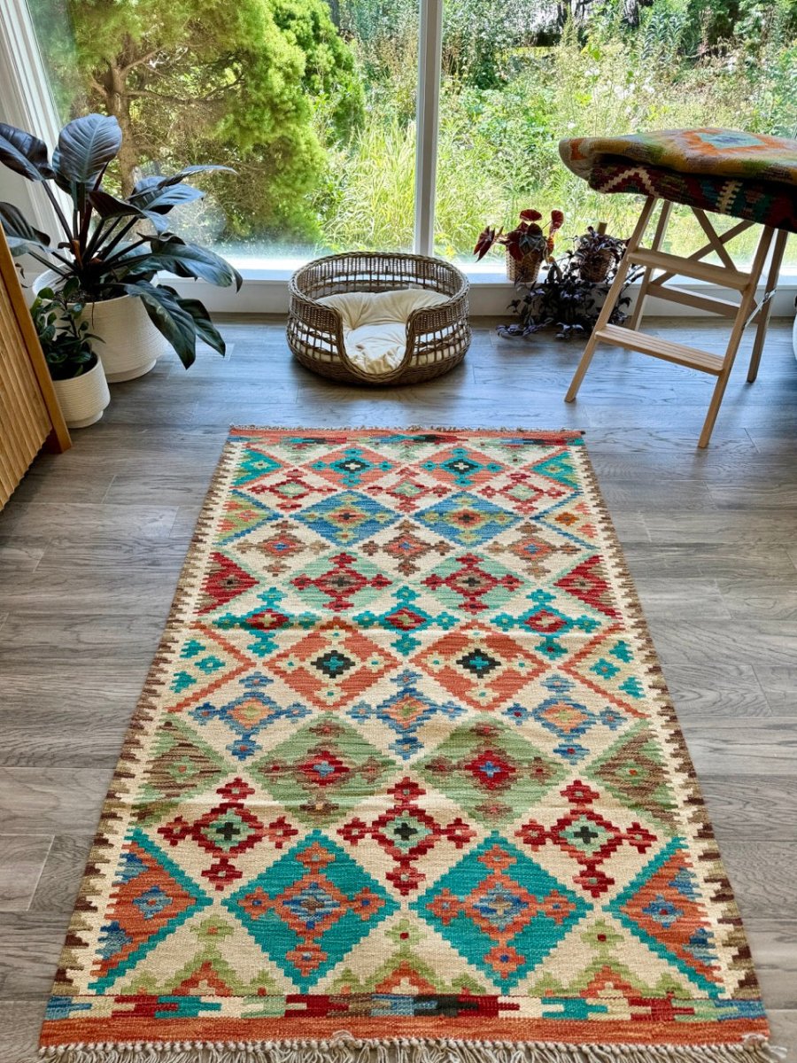 Afghan Maimana Kilim Rug | 3' 5" x 5' 1"