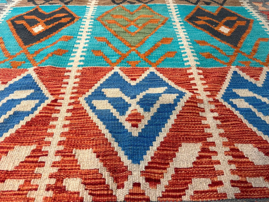 Afghan Maimana Kilim Rug | 4' 1" x 5' 9"