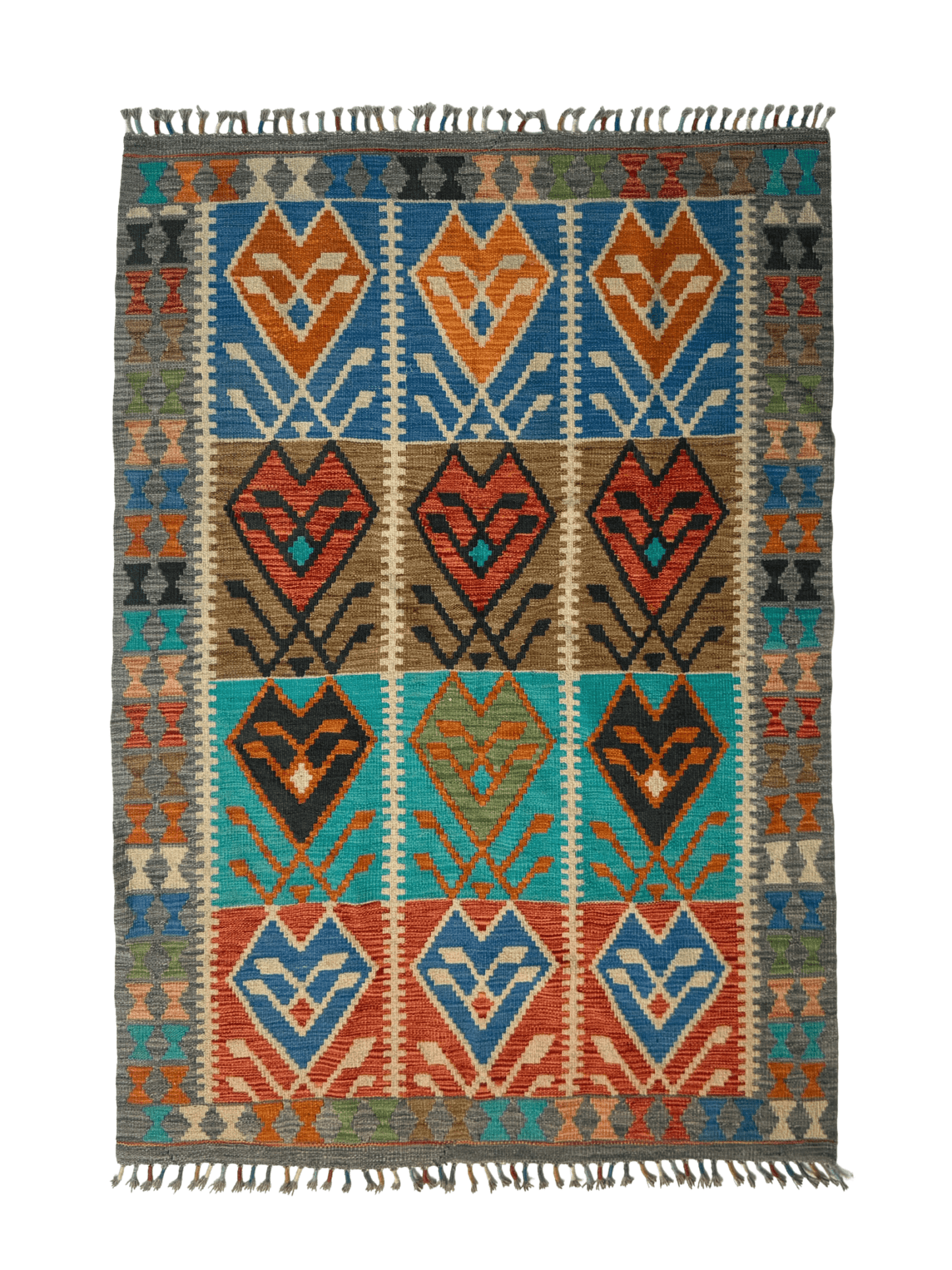 Afghan Maimana Kilim Rug | 4' 1" x 5' 9"