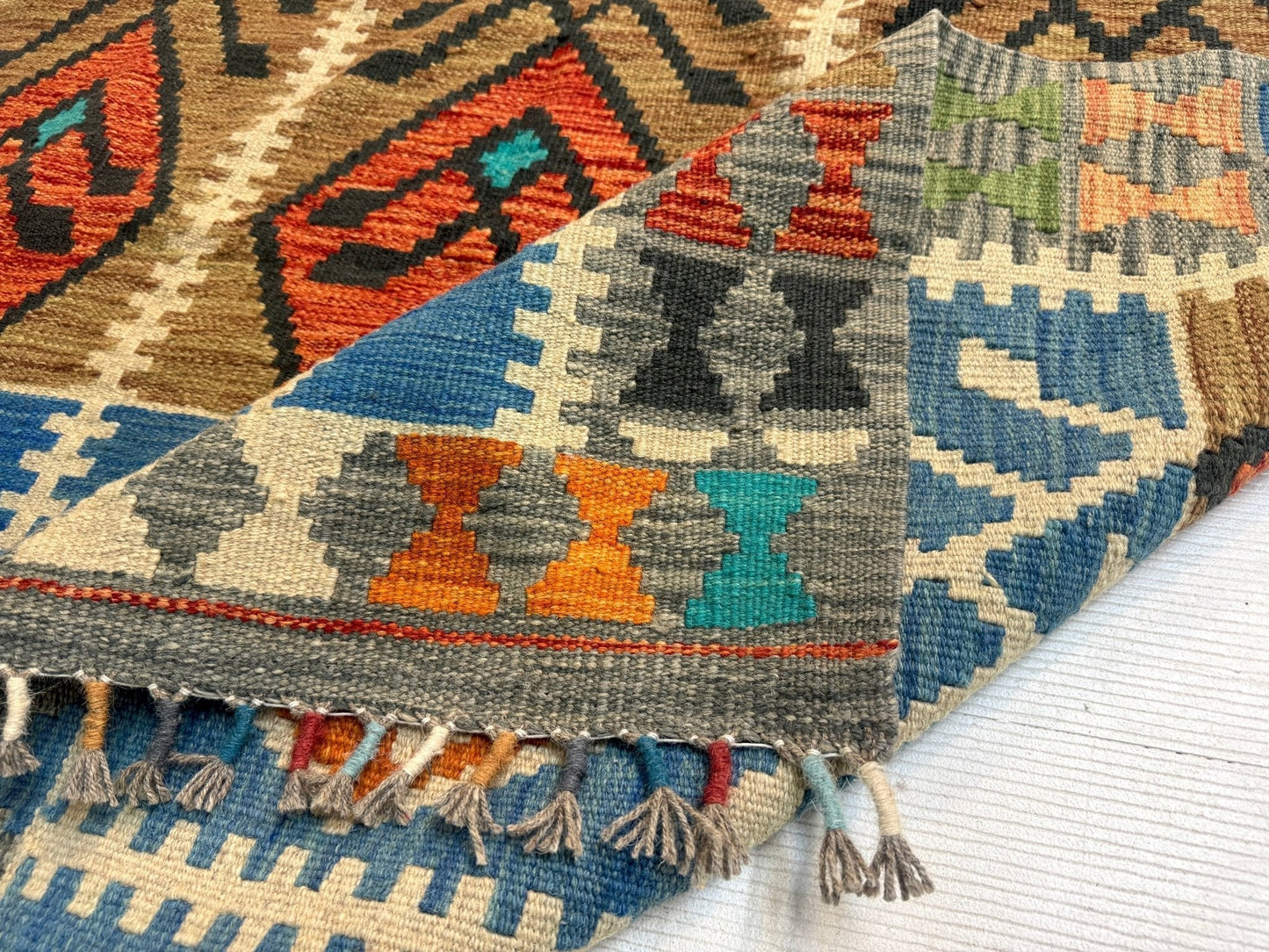 Afghan Maimana Kilim Rug | 4' 1" x 5' 9"