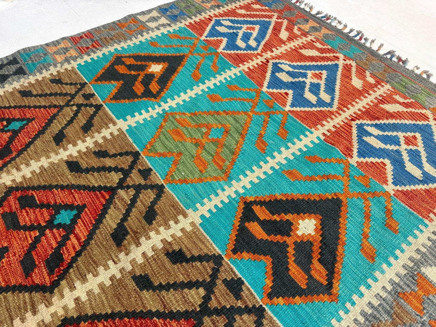 Afghan Maimana Kilim Rug | 4' 1" x 5' 9"