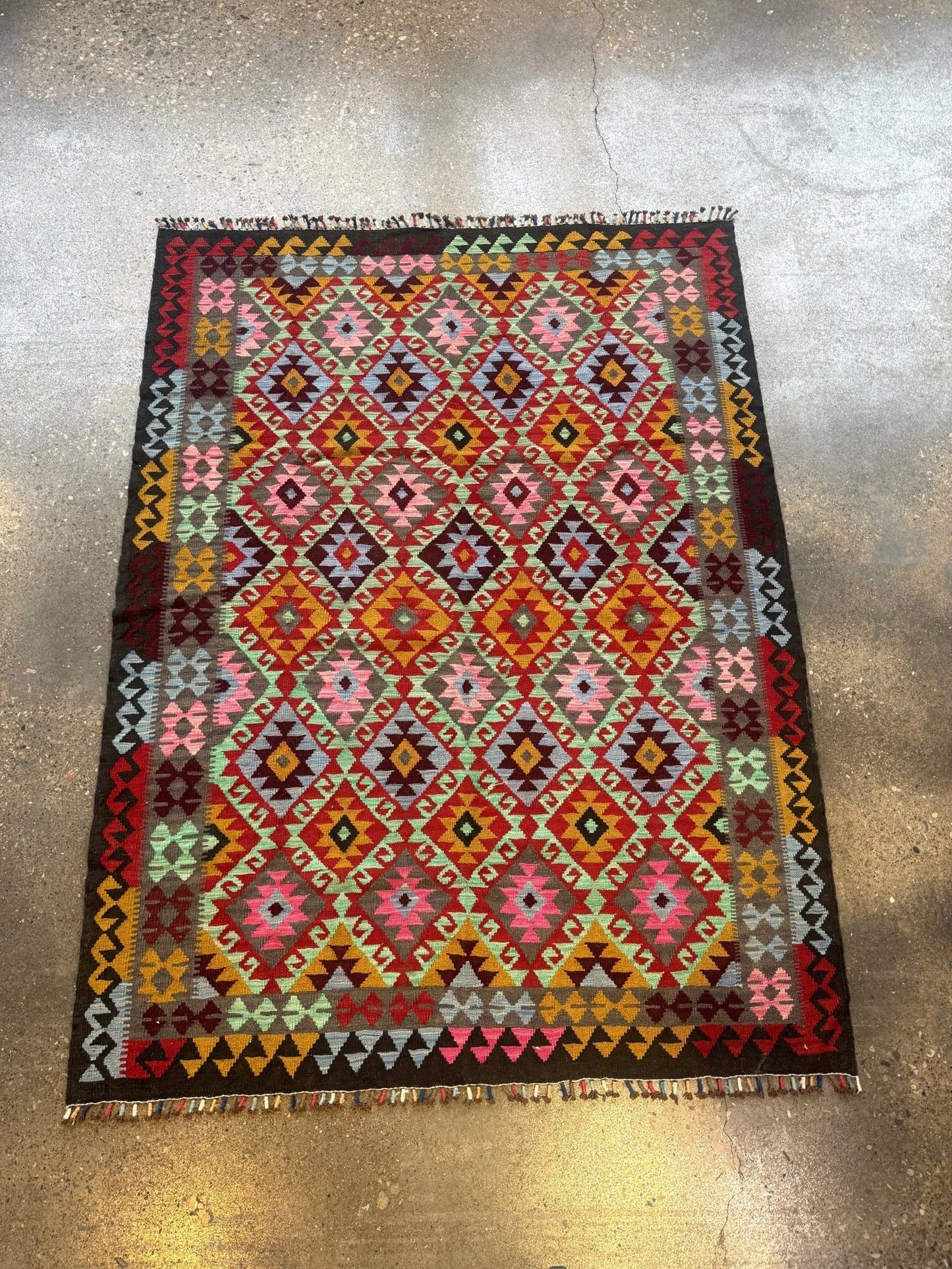 Afghan Maimana Kilim Rug | 5' 5" x 7' 3"