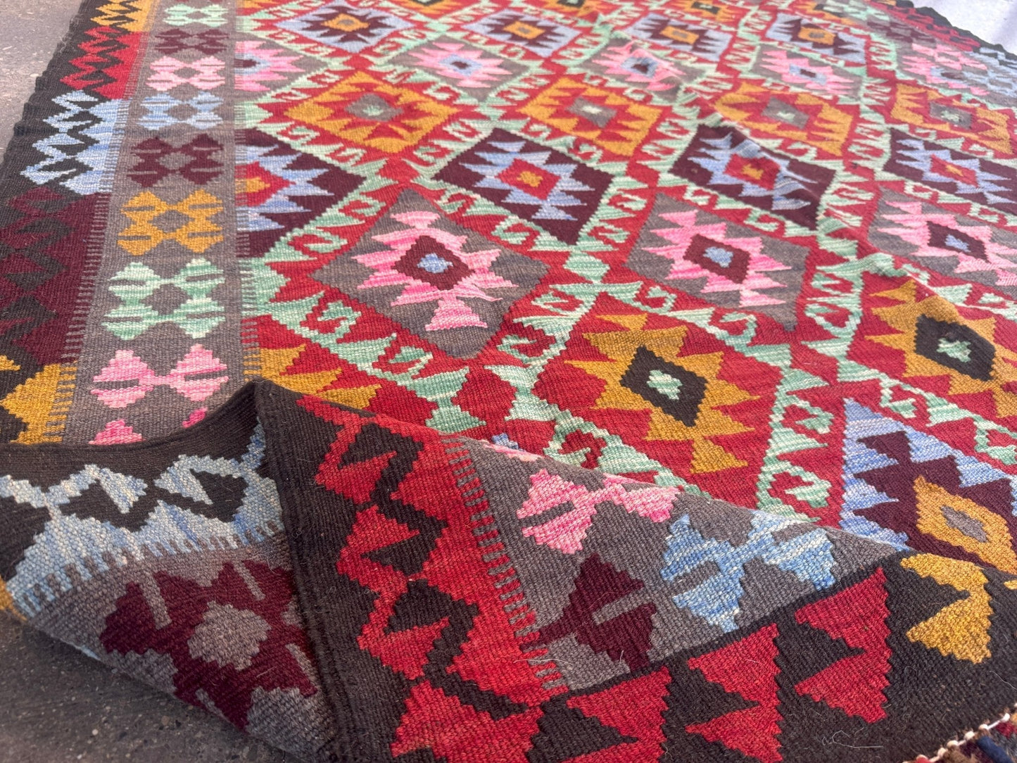Afghan Maimana Kilim Rug | 5' 5" x 7' 3"