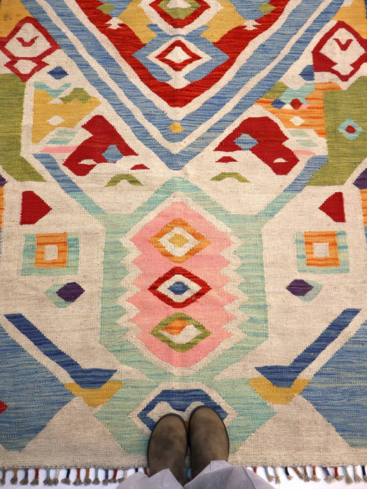 Afghan Maimana Kilim Rug | 5' 7" x 8' 9"