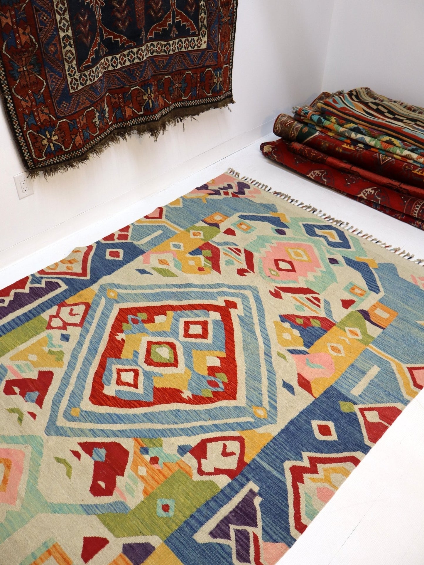 Afghan Maimana Kilim Rug | 5' 7" x 8' 9"