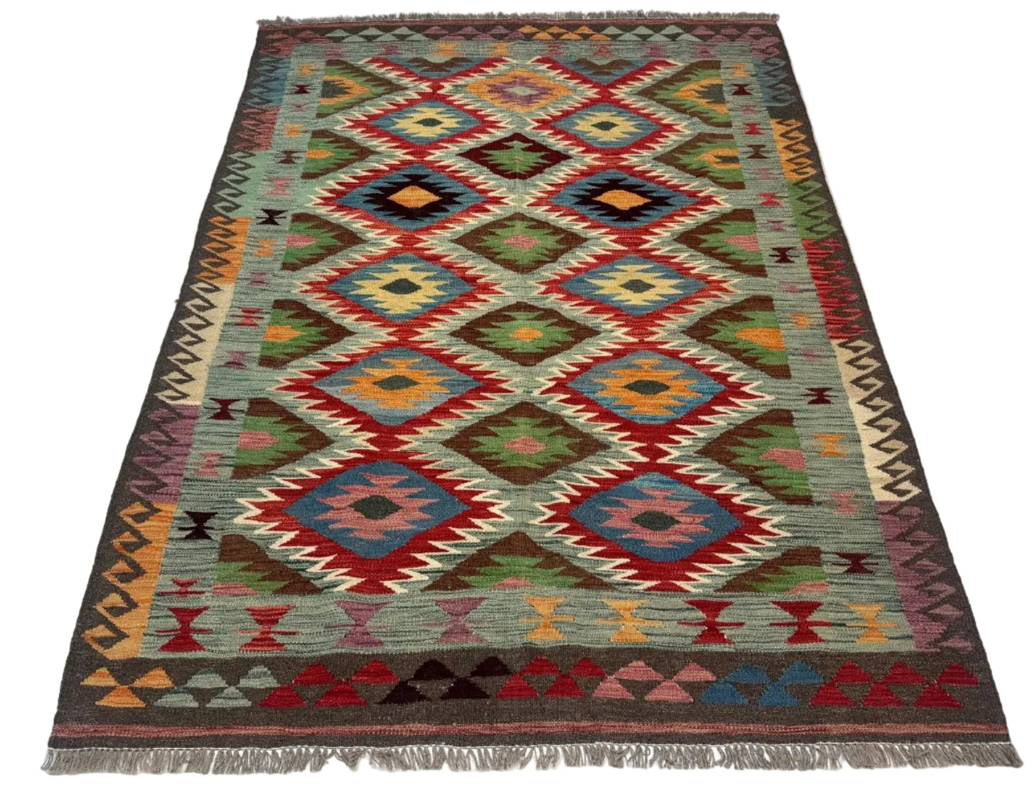 Afghan Maimana Kilim Rug | 5' x 6' 7"