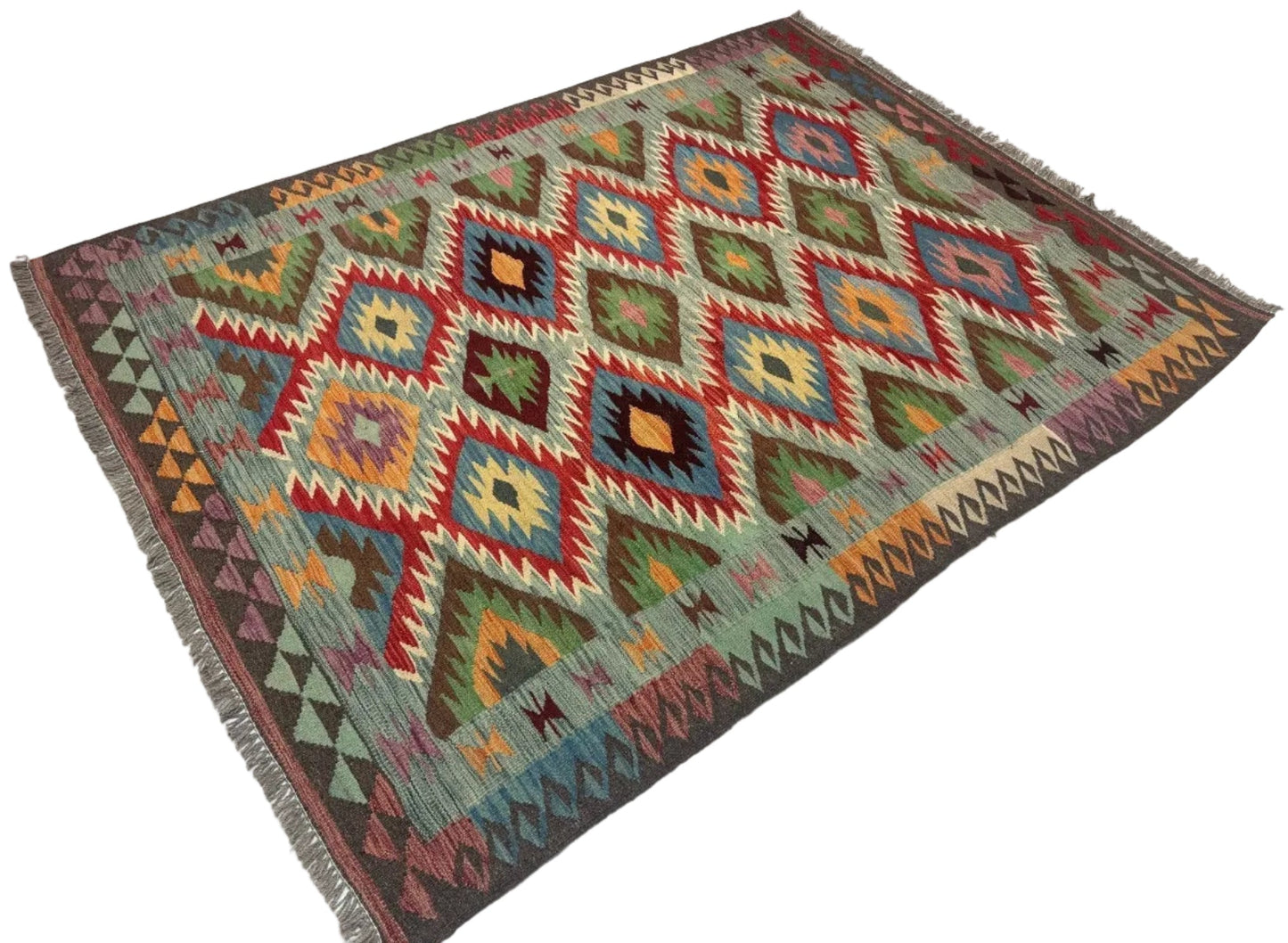 Afghan Maimana Kilim Rug | 5' x 6' 7"