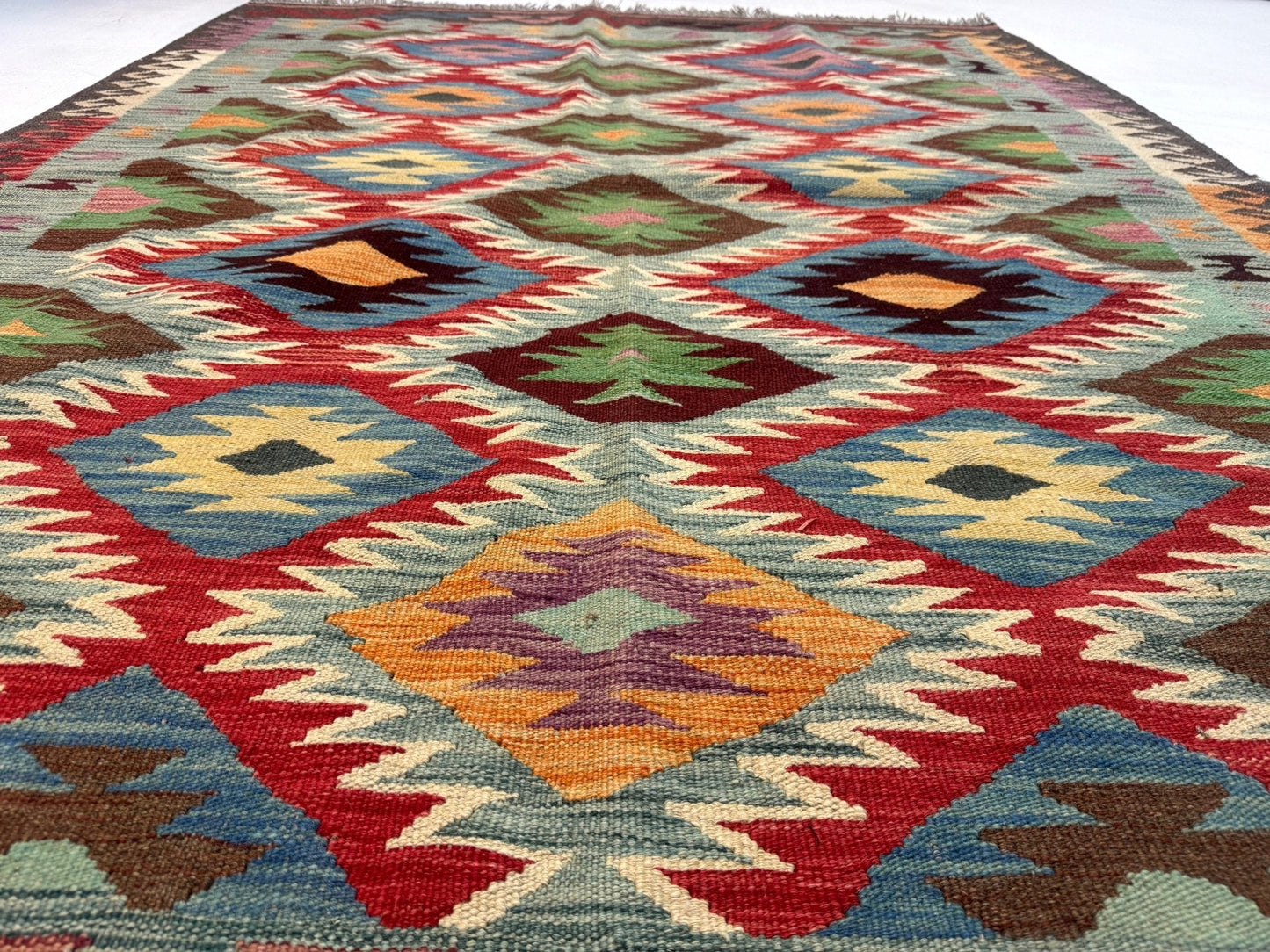Afghan Maimana Kilim Rug | 5' x 6' 7"