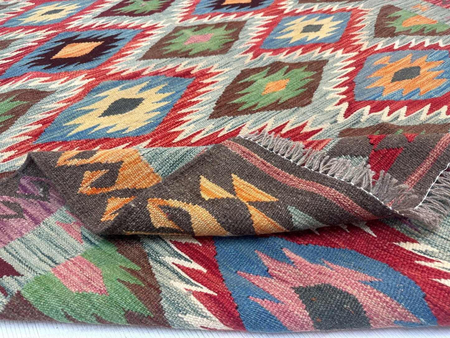 Afghan Maimana Kilim Rug | 5' x 6' 7"