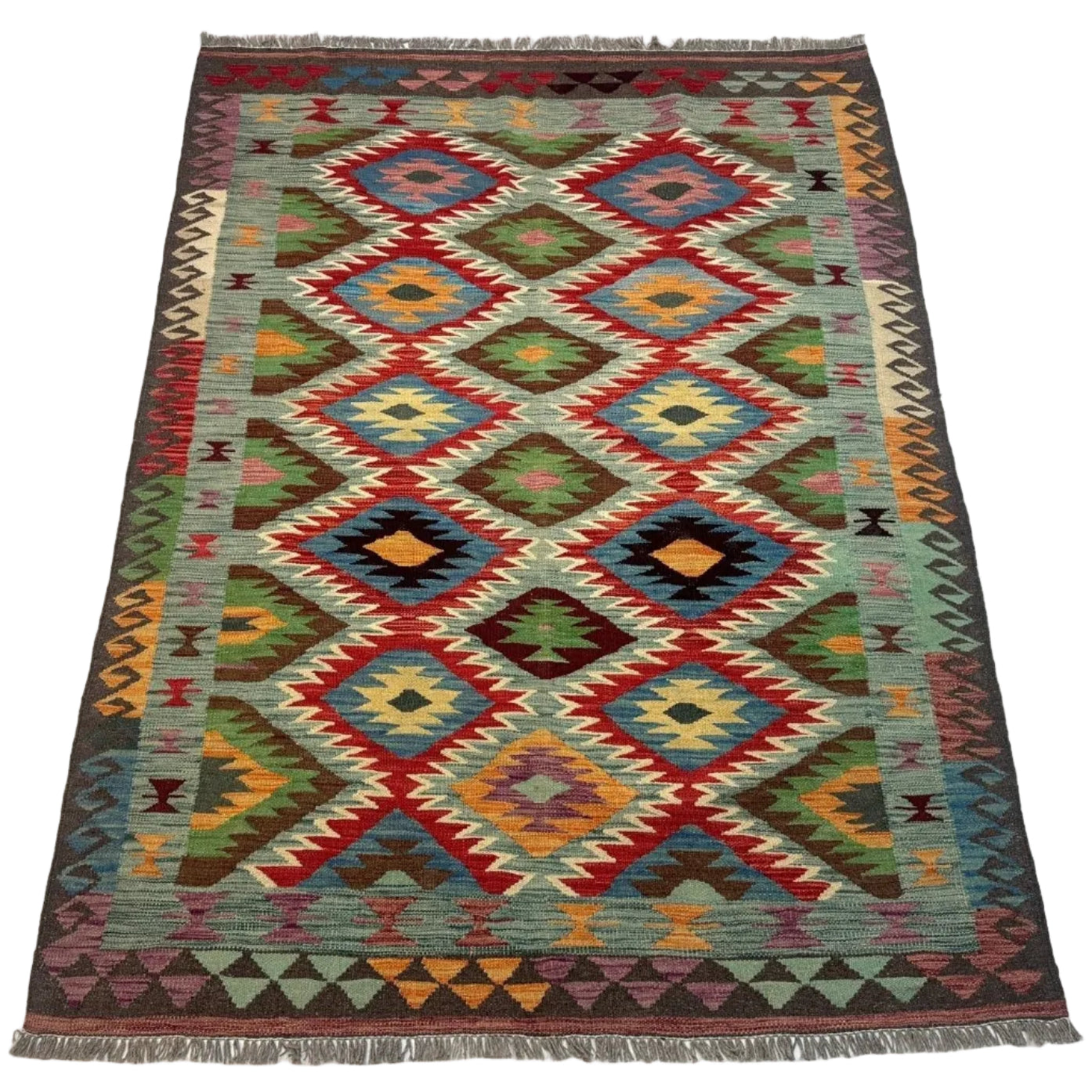 Afghan Maimana Kilim Rug | 5' x 6' 7"
