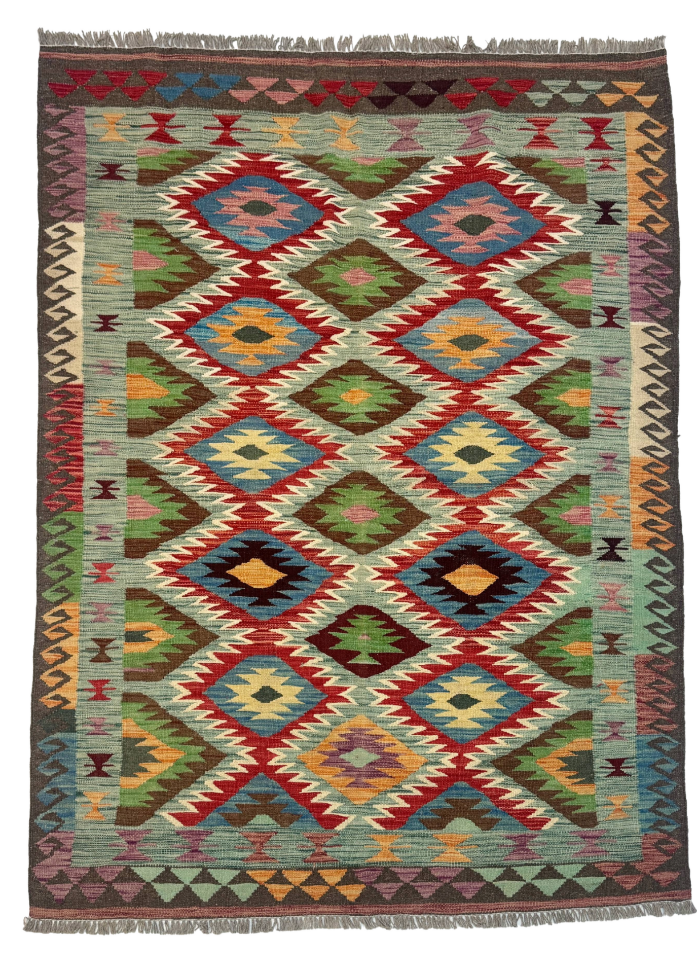Afghan Maimana Kilim Rug | 5' x 6' 7"