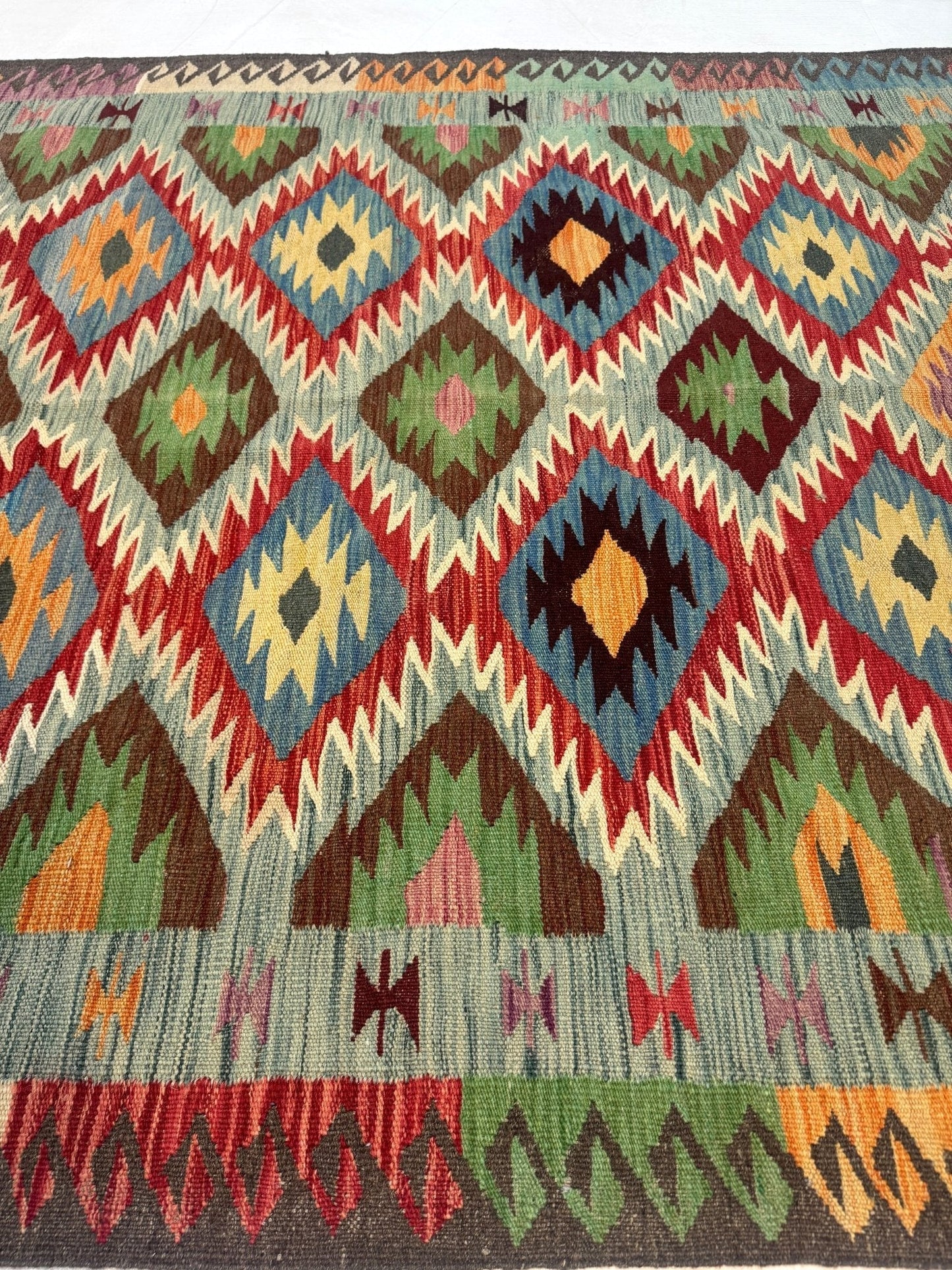 Afghan Maimana Kilim Rug | 5' x 6' 7"