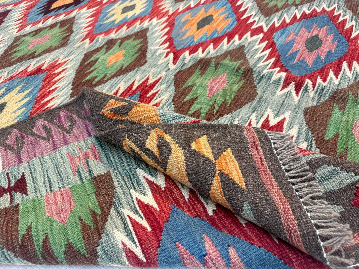 Afghan Maimana Kilim Rug | 5' x 6' 7"