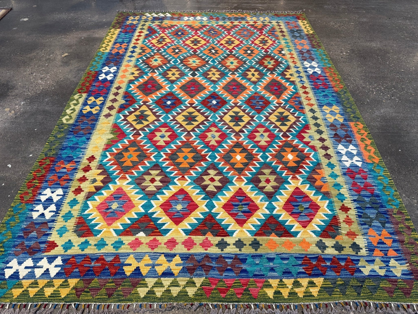 Afghan Maimana Kilim Rug | 6' 10" x 9' 11"