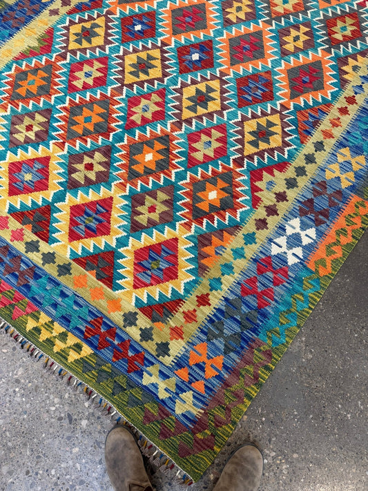 Afghan Maimana Kilim Rug | 6' 10" x 9' 11"