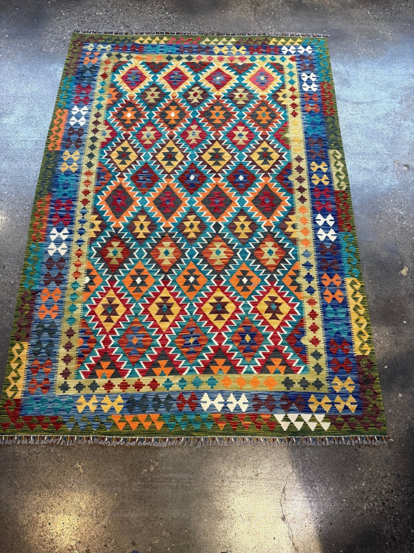 Afghan Maimana Kilim Rug | 6' 10" x 9' 11"