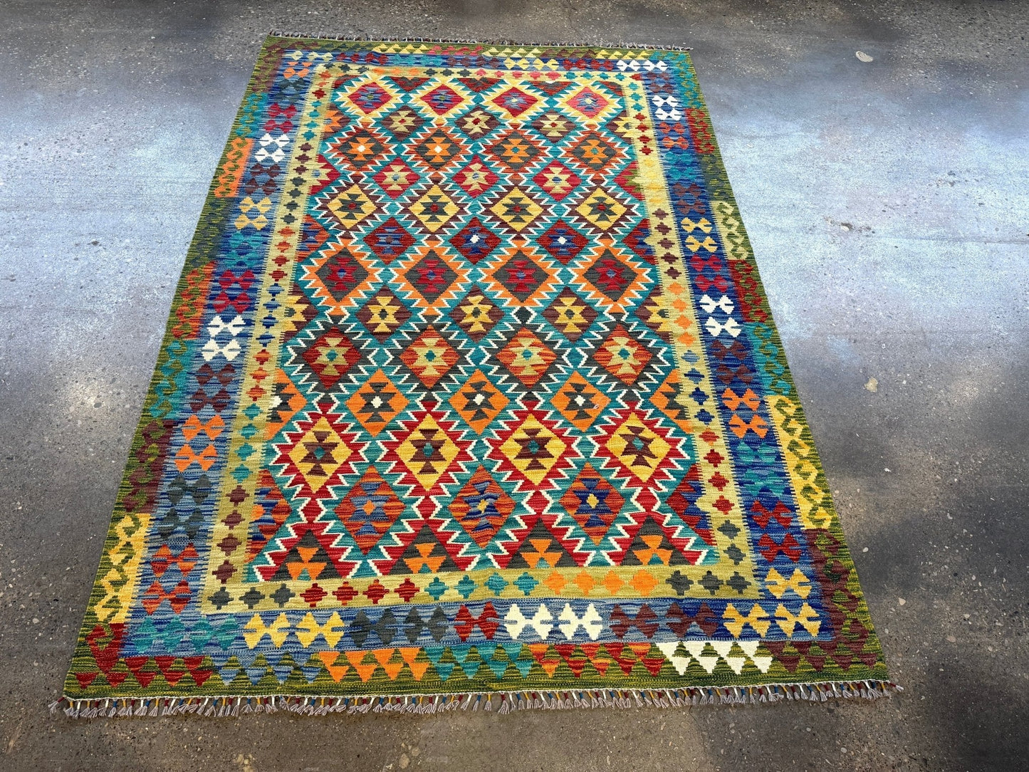 Afghan Maimana Kilim Rug | 6' 10" x 9' 11"