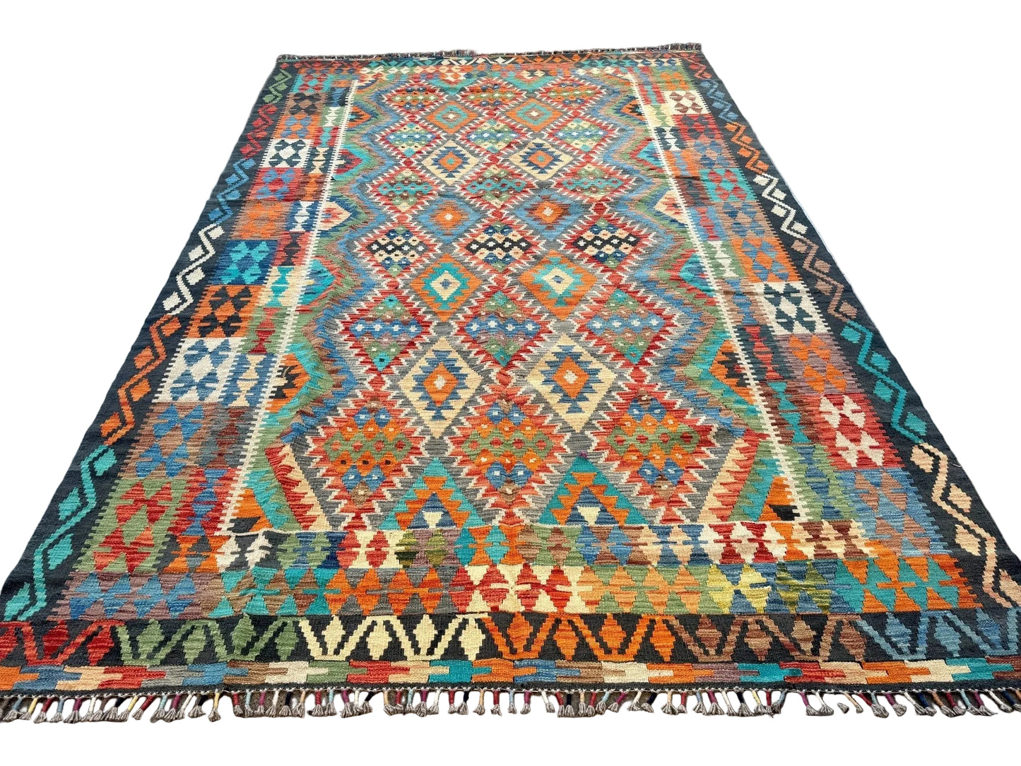 Afghan Maimana Kilim Rug | 6' 6" x 9' 8"