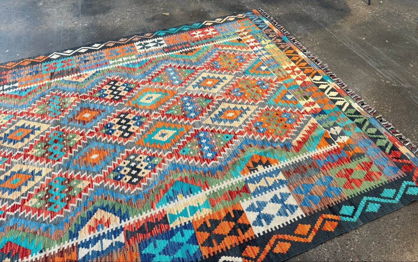 Afghan Maimana Kilim Rug | 6' 6" x 9' 8"