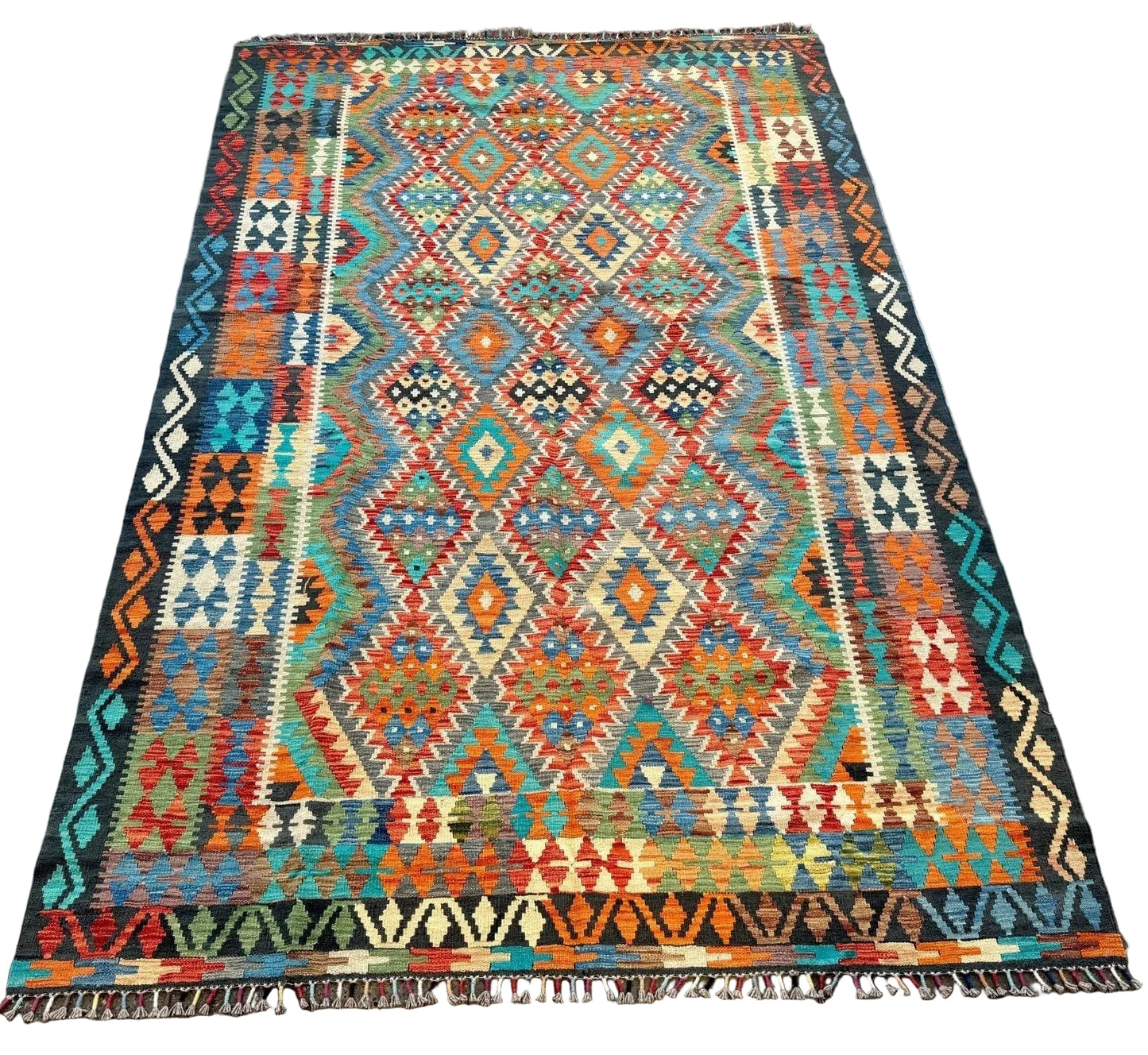 Afghan Maimana Kilim Rug | 6' 6" x 9' 8"