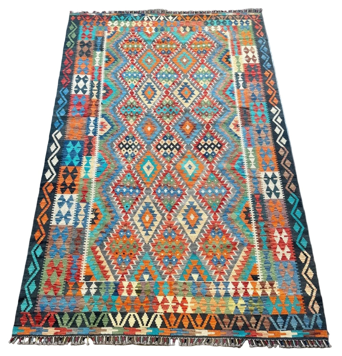 Afghan Maimana Kilim Rug | 6' 6" x 9' 8"