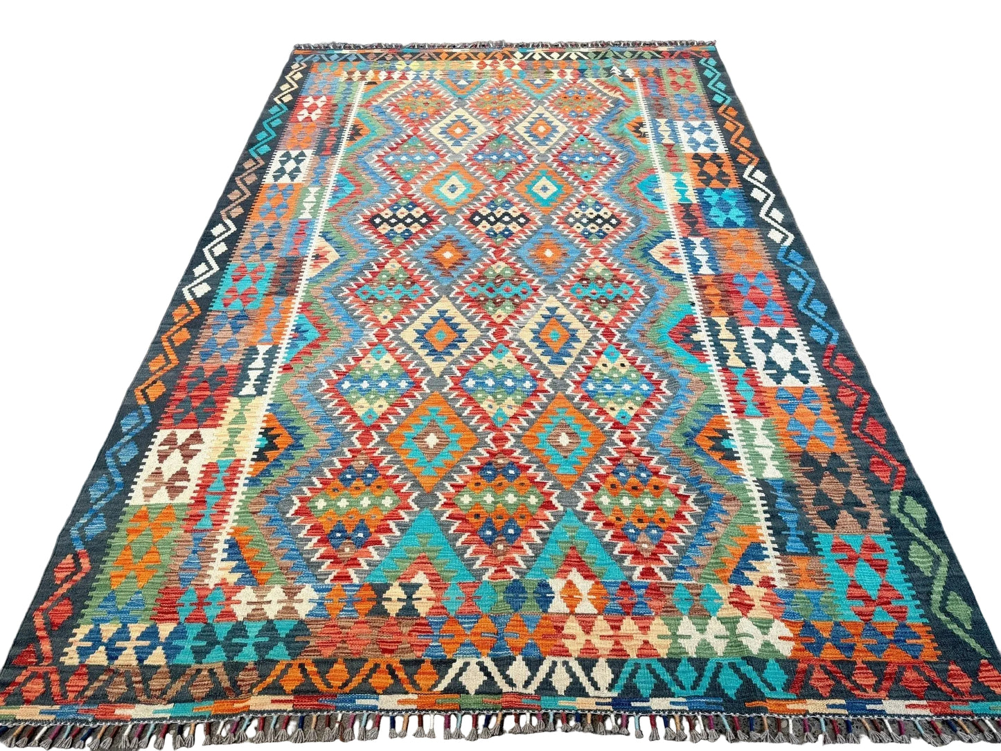 Afghan Maimana Kilim Rug | 6' 6" x 9' 8"