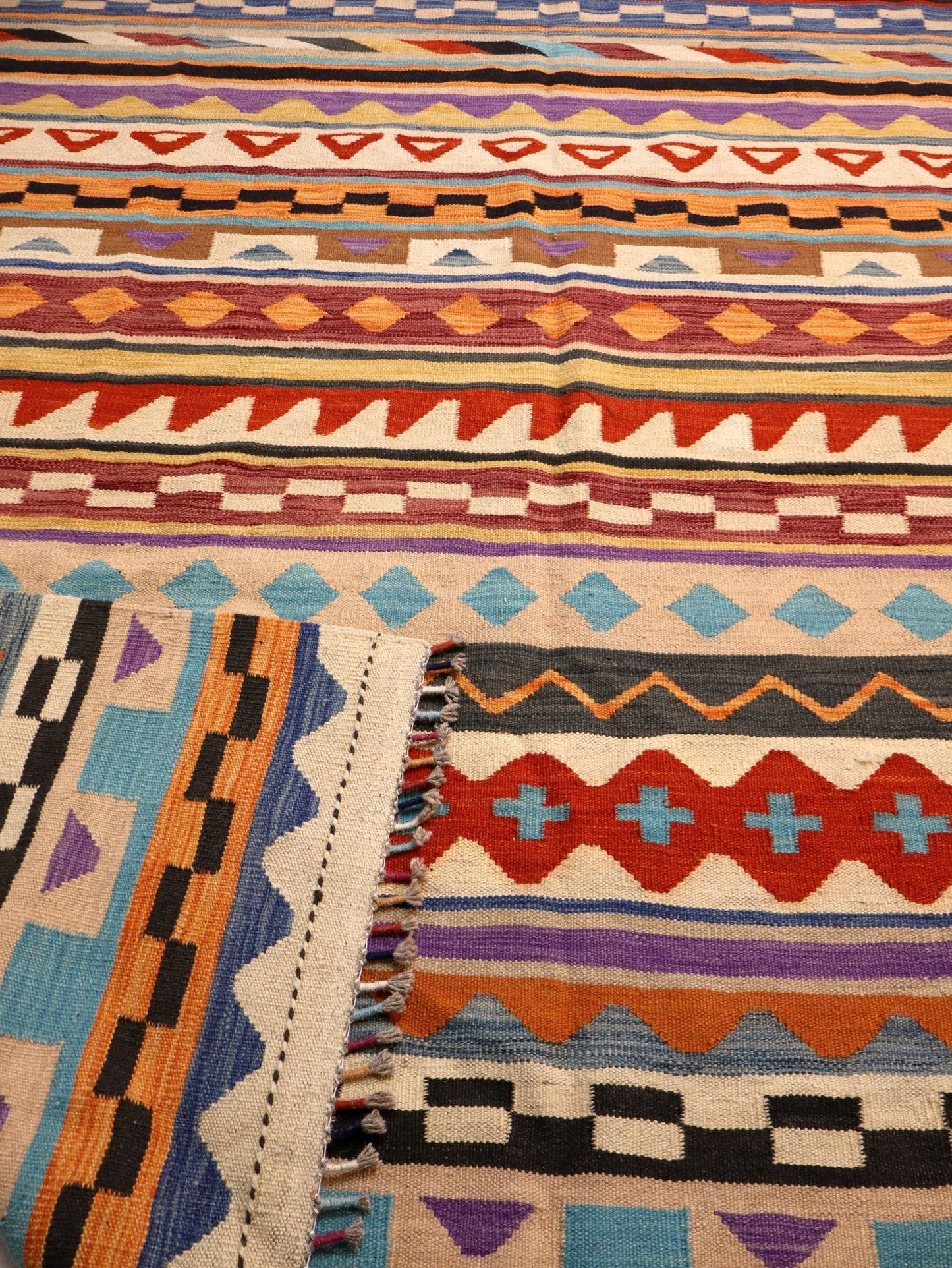 Afghan Maimana Kilim Rug | 6' 7" x 9' 10"